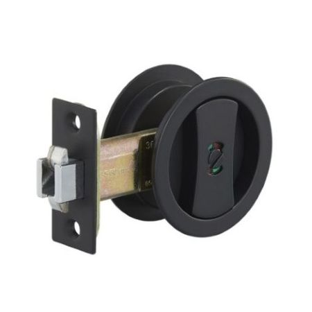 Cavity Slider Privacy Lock Round Black