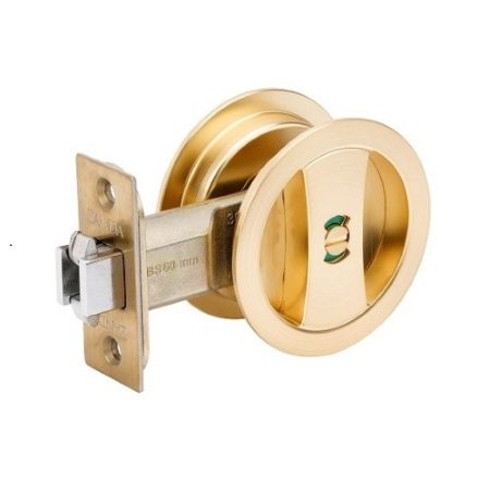Zanda 5327.sb Cavity Slider Privacy Lock Round Satin Brass