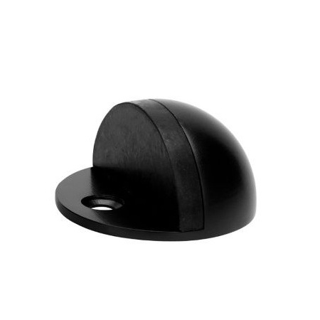 Floor Mount Door Stop Half Moon Black