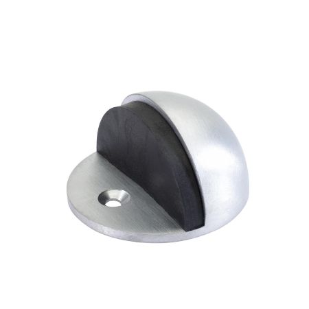 Floor Mount Door Stop Half Moon Brushed Nickel