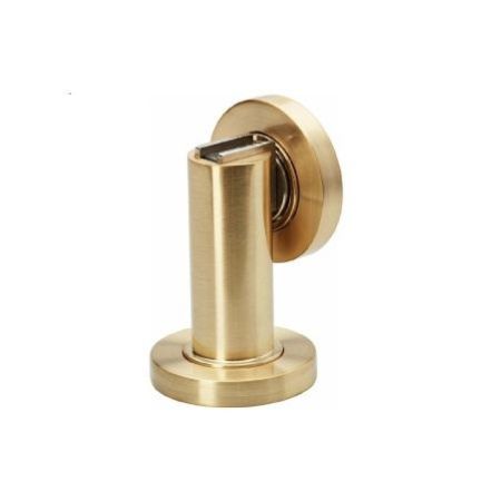 Floor Mount Magnetic Door Stop Matt Satin Brass