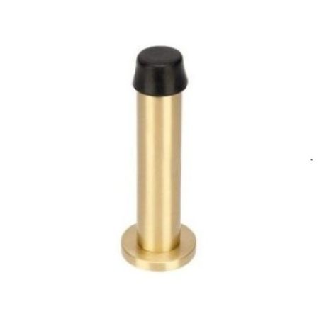 Skirting Mount Door Stop Round Satin Brass