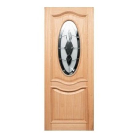 OWT-022G solid timber leadlite entrance door